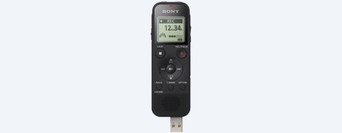 Dyktafon cyfrowy Sony ICD-PX470, czarny, stereo, MP3/L-PCM, 59 godz. 35 min, odtwarzanie MP3 Dyktafon cyfrowy Sony ICD-PX470, czarny, stereo, MP3/L-PCM, 59 godz. 35 min, odtwarzanie MP3