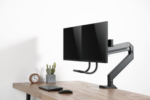 Gembird MA-DA2-04 Regulowane biurkowe ramię na 2 monitory, 17"-32", do 8 kg
