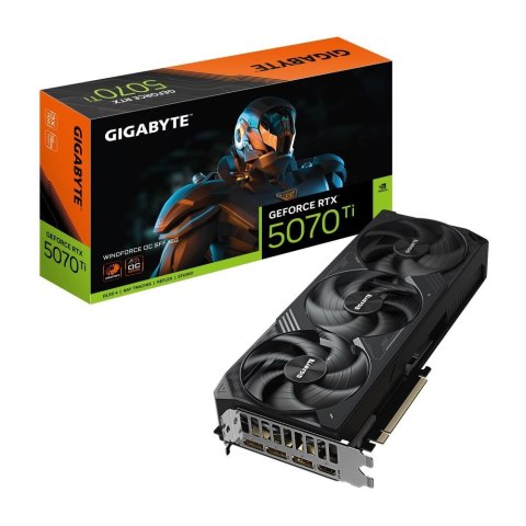 Karta graficzna Gigabyte GeForce RTX 5070 Ti WINDFORCE OC SFF 16GB Karta graficzna Gigabyte GeForce RTX 5070 Ti WINDFORCE OC SFF 16GB