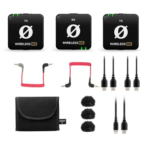RODE Wireless ME Dual - kompaktowy bezprzewodowy system mikrofonowy z dwoma nadajnikami do nagrywania dwukanałowego