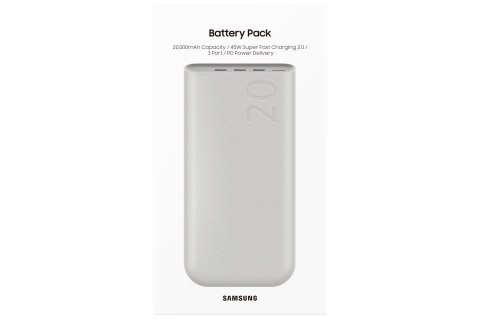 Samsung EB-P4520XUEGEU bank mocy 20000 mAh Beżowy Samsung EB-P4520XUEGEU bank mocy 20000 mAh Beżowy