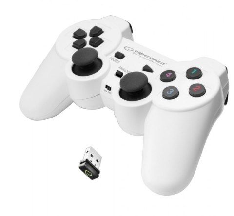 Gamepad bezprzewodowy Esperanza GLADIATOR EGG108W (PC, PS3; kolor biały) (WYPRZEDAŻ) Gamepad bezprzewodowy Esperanza GLADIATOR EGG108W (PC, PS3; kolor biały) (WYPRZEDAŻ)