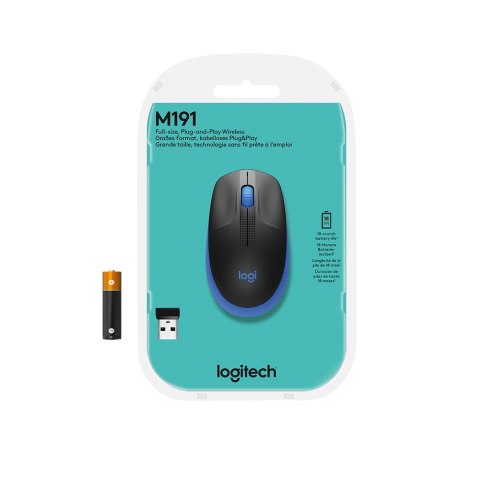 Logitech M190 myszka RF Wireless Optyczny 1000 DPI Oburęczny