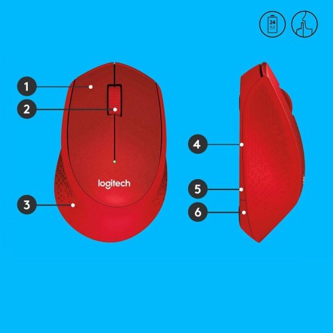 Mysz Logitech M330 Silent Plus Red