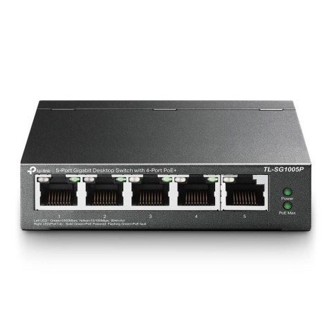 TP-Link TL-SG1005P Nie zarządzany Gigabit Ethernet (10/100/1000) Obsługa PoE Czarny