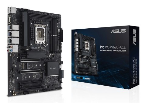 Płyta ASUS Pro WS W680-ACE W680 (LGA 1700) ATX motherboard, 2x PCIe 5.0, 3x PCIe 4.0, 3x PCIe 4.0 M.2 slots, 2x USB 3.2 Gen 2, 4 Płyta ASUS Pro WS W680-ACE W680 (LGA 1700) ATX motherboard, 2x PCIe 5.0, 3x PCIe 4.0, 3x PCIe 4.0 M.2 slots, 2x USB 3.2 Gen 2, 4