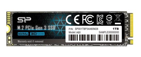 Silicon Power P34A60 M.2 1000 GB PCI Express SLC NVMe Silicon Power P34A60 M.2 1000 GB PCI Express SLC NVMe