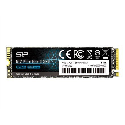 Silicon Power P34A60 M.2 1000 GB PCI Express SLC NVMe Silicon Power P34A60 M.2 1000 GB PCI Express SLC NVMe