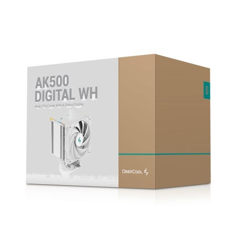 DeepCool AK500 Digital WH Procesor Chłodnica powietrza 12 cm Biały 1 szt.