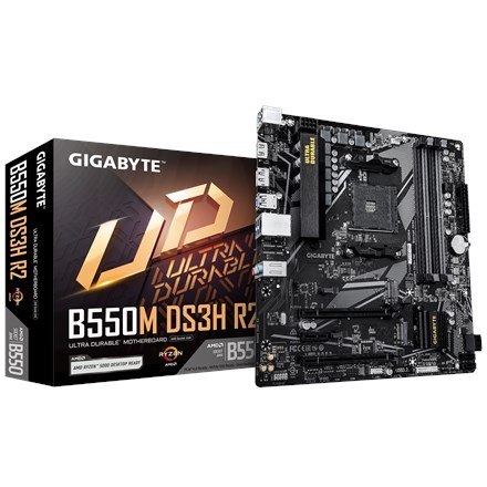 Płyta główna Gigabyte B550M DS3H R2, AMD B550, AM4, 4xDDR4, mATX Płyta główna Gigabyte B550M DS3H R2, AMD B550, AM4, 4xDDR4, mATX