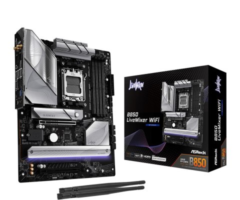 Asrock B850 LiveMixer WiFi AMD B850 Gniazdo AM5 ATX Asrock B850 LiveMixer WiFi AMD B850 Gniazdo AM5 ATX