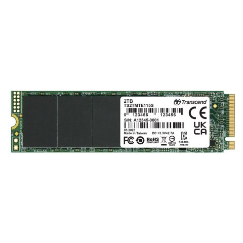 Dysk SSD PCIe Gen4 M.2 2TB TS2TMTE115S TRANSCEND Dysk SSD PCIe Gen4 M.2 2TB TS2TMTE115S TRANSCEND