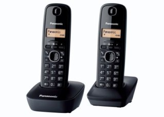 Panasonic Cordless KX-TG1612FXH Black, Caller ID, Wireless connection, Phonebook capacity 50 entries, Built-in display, Conferen