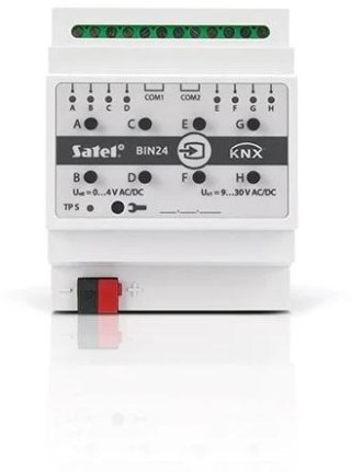 Satel KNX-BIN24 inteligentny dom - sterownik Montaż na szynie DIN 8 kan.