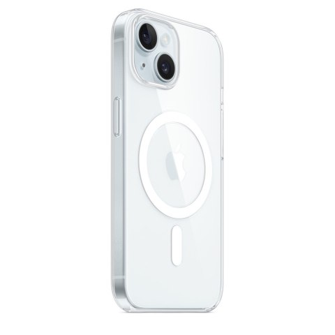 Apple - Obudowa tylna do telefonu komórkowego - Kompatybilna z MagSafe - Poliwęglan - Przezroczysta - do iPhone 15 (MXRK3ZM/A)
