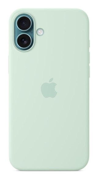 Silikonowe etui Apple iPhone 16 Plus z MagSafe - Akwamaryn (MDGU4ZM/A)
