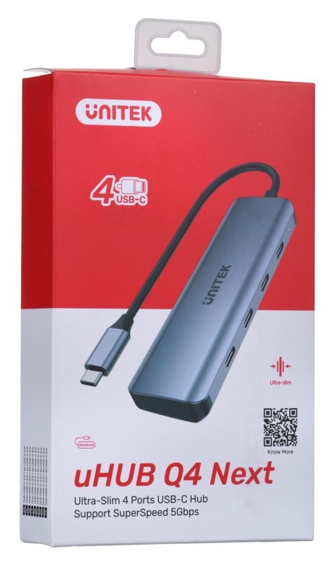 UNITEK HUB USB-C 3.1, 4X USB-C, 5 GBPS, H1107K