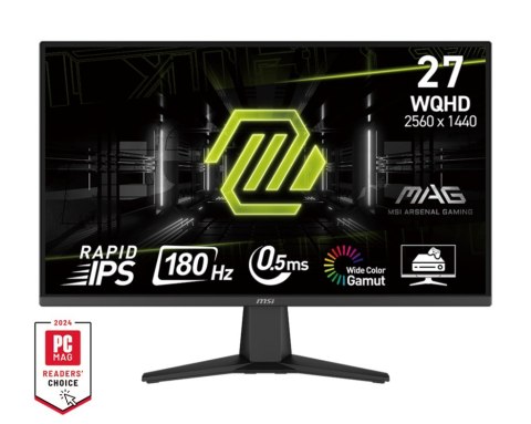MSI MAG 275QF monitor komputerowy 68,6 cm (27") 2560 x 1440 px Wide Quad HD LCD Czarny