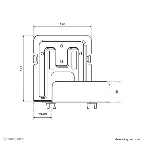 Uchwyt Neomounts AWL-450BL Cyfrowy odtwarzacz multimedialny Czarny