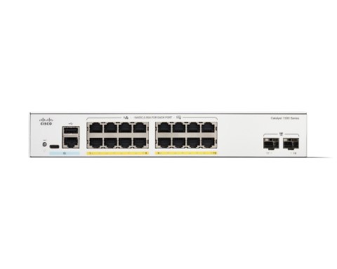 Cisco C1300-16FP-2G łącza sieciowe Zarządzany L2/L3 Gigabit Ethernet (10/100/1000) Biały