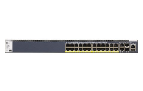 NETGEAR M4300-28G-PoE+ Zarządzany L2/L3/L4 10G Ethernet (100/1000/10000) Obsługa PoE 1U Czarny NETGEAR M4300-28G-PoE+ Zarządzany L2/L3/L4 10G Ethernet (100/1000/10000) Obsługa PoE 1U Czarny