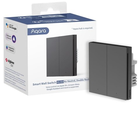 Aqara Smart Wall Switch H1 Szary podwójny bez neutrala Aqara Smart Wall Switch H1 Szary podwójny bez neutrala