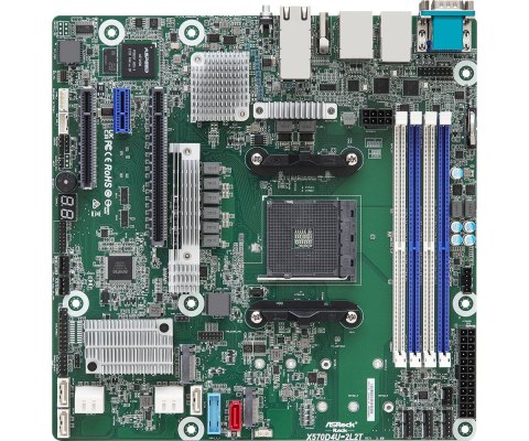 Asrock X570D4U-2L2T/BCM płyta główna AMD X570 Socket AM4 micro ATX Asrock X570D4U-2L2T/BCM płyta główna AMD X570 Socket AM4 micro ATX