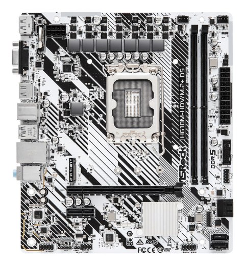 Asrock H610M-HDV/M.2+ D5 Intel H610 LGA 1700 micro ATX Asrock H610M-HDV/M.2+ D5 Intel H610 LGA 1700 micro ATX