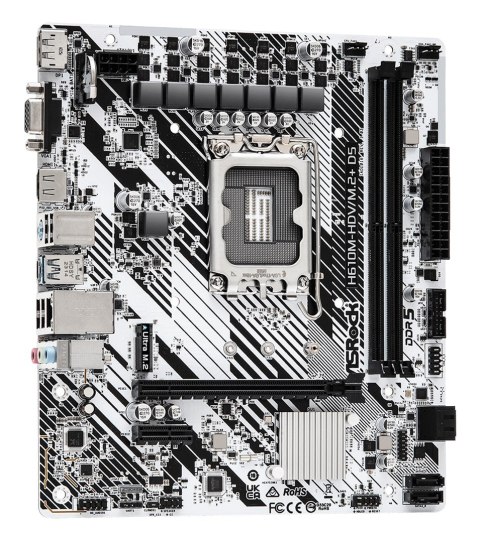 Asrock H610M-HDV/M.2+ D5 Intel H610 LGA 1700 micro ATX Asrock H610M-HDV/M.2+ D5 Intel H610 LGA 1700 micro ATX