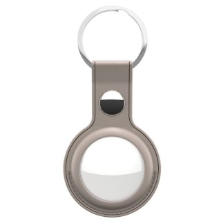 KeyBudz AirTag Keyring - skórzane etui ochronne do AirTag 2- pack (sandy beige)