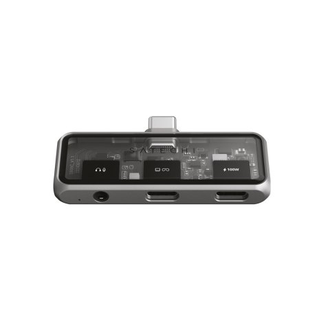 Mobilny adapter USB-C Satechi Mobile XR Hub z audio (1x USB-C 100W PD; 2.0 data i audio, 1x USB-C DP 1.4 4K@60Hz; 3.0 10 Gbps, 1