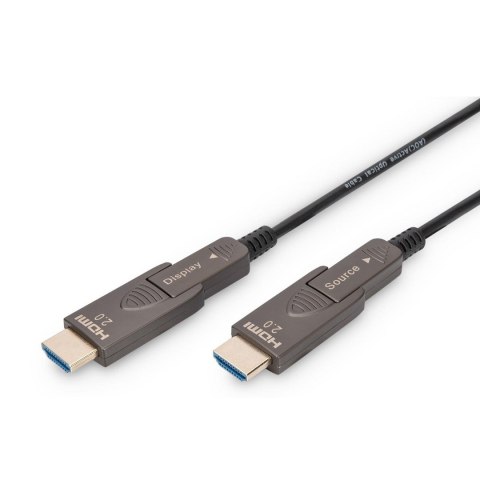Digitus Hybrydowy kabel światłowodowy 4K AOC HDMI z 10m odłączanym wtykiem