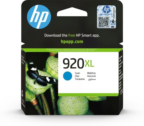 HP 920XL oryginalny wkład atramentowy błękitny XL