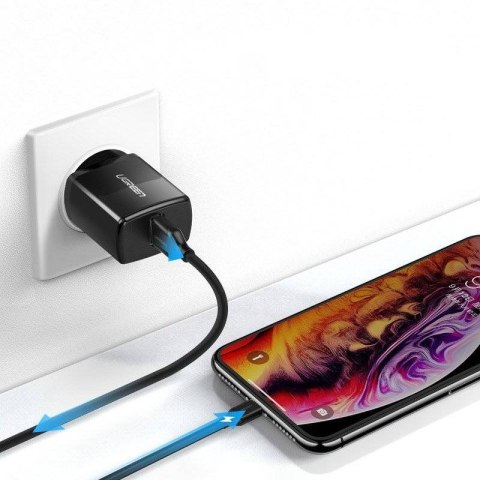 Ugreen ładowarka sieciowa USB 2,1A (czarny)