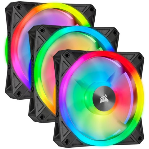 Korsarz | Zestaw podwójnych wentylatorów PWM 140 mm serii QL z węzłem oświetleniowym CORE | Podświetlenie QL140 RGB | Wentylator
