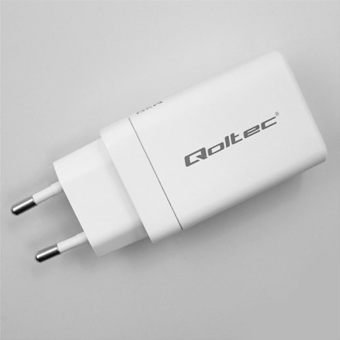 Ładowarka sieciowa Qoltec 65W GaN biała