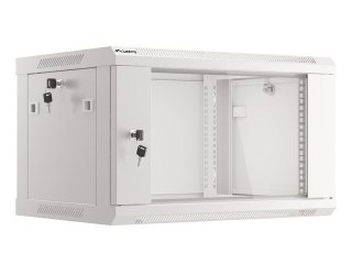 Lanberg :: Rack Cabinet 19? Wall-Mount 6U/600X450 (flat-pack) V2 Grey, Glass door