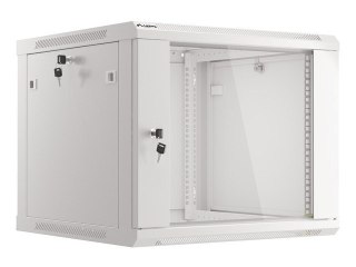 Lanberg :: Rack Cabinet 19? Wall-Mount 9U/600X600 (flat-pack) V2 Grey, Glass door