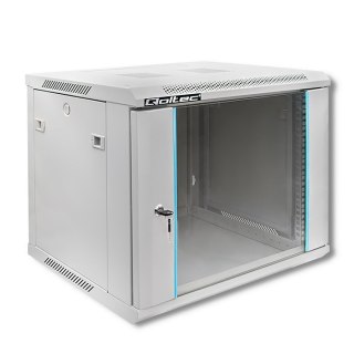 Qoltec Szafa RACK 19" | 9U | 600 x 500 x 450 | Szara | Wisząca
