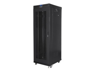 SZAFA INSTALACYJNA RACK STOJĄCA 19" 37U 600X800 CZARNA DRZWI PERFOROWANE LCD LANBERG (FLAT PACK) V2