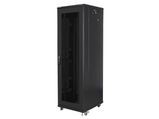 SZAFA INSTALACYJNA RACK STOJĄCA 19" 42U 600X800 CZARNA DRZWI PERFOROWANE LANBERG (FLAT PACK)