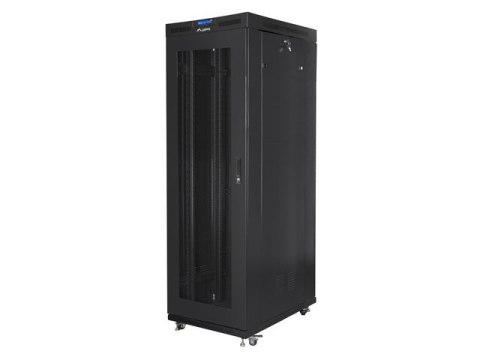 SZAFA INSTALACYJNA RACK STOJĄCA 19" 42U 800X1000 CZARNA DRZWI PERFOROWANE LCD LANBERG (FLAT PACK) V2