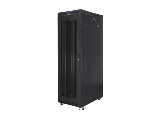 SZAFA INSTALACYJNA RACK STOJĄCA 19" 42U 800X1200 CZARNA DRZWI PERFOROWANE LCD LANBERG (FLAT PACK) V2