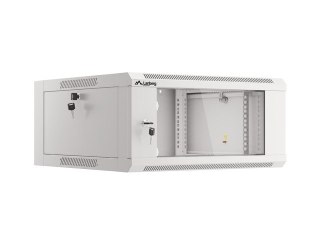 SZAFA INSTALACYJNA RACK WISZĄCA 19" 4U 600 SZYBKI MONTAŻ SZARA LANBERG (FLAT PACK)
