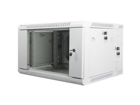 SZAFA INSTALACYJNA RACK WISZĄCA DWUSEKCYJNA 19" 6U 600X600 SZARA LANBERG (FLAT PACK)