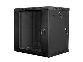 Szafa instalacyjna rack wisząca dwusekcyjna 19" 12U 600x600 czarna Lanberg (flat pack)