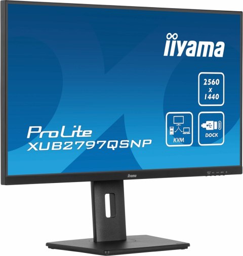 Iiyama ProLite XUB2797QSNP-B1 monitor komputerowy 68,6 cm (27") 2560 x 1440 px Wide Quad HD LED Czarny