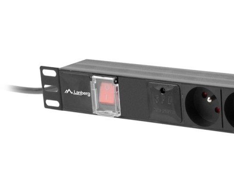 LANBERG LISTWA ZASILAJĄCA RACK PDU 19" (1U, 16A, 6X 230V PL, 2m)