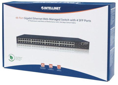 Switch 48-portowy zarządzalny Gigabit RJ45 4x SFP