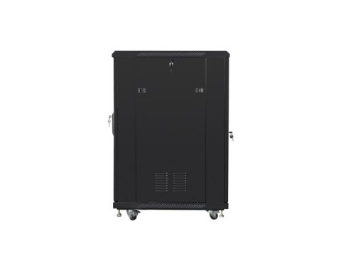 SZAFA INSTALACYJNA RACK STOJĄCA 19" 22U 600X800 CZARNA DRZWI PERFOROWANE LANBERG (FLAT PACK)